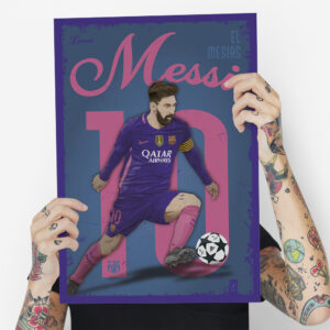 мессі-барселона-постер